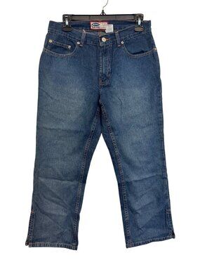 vintage Old Navy Womens Blue Denim Capri Jeans Size 6 100% Cotton